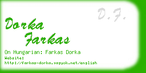 dorka farkas business card